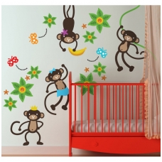Lipdukas sienom "Beždžionėlės 1"
