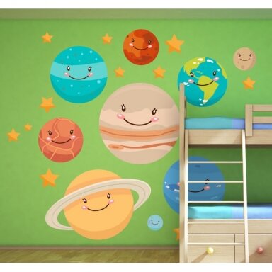 Lipdukas sienom "Planetos 1"