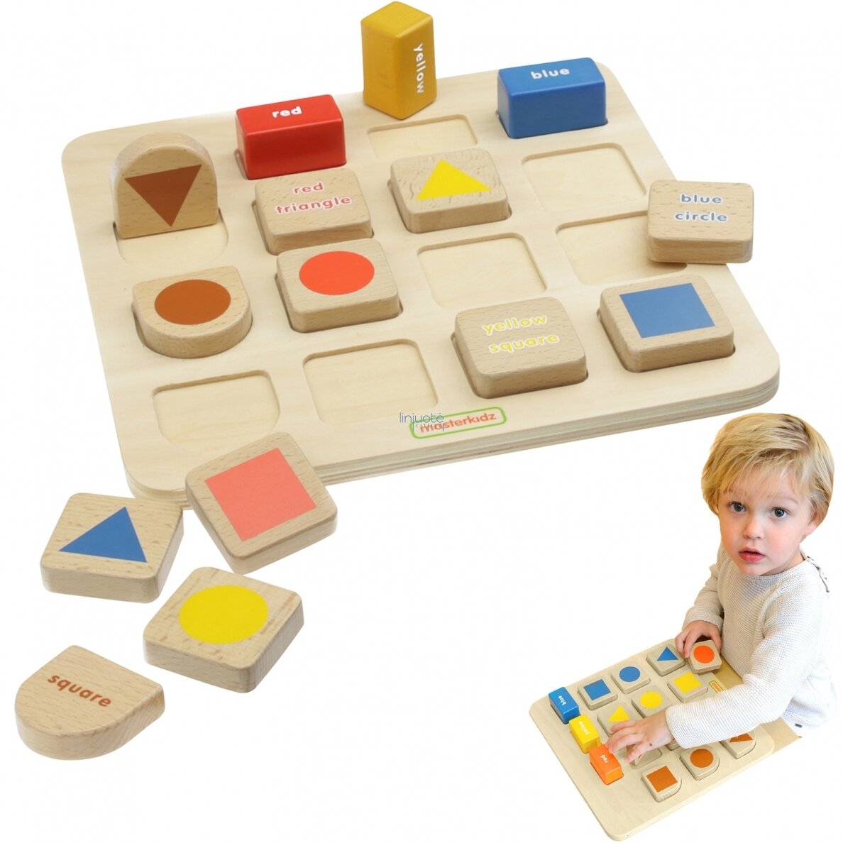 MASTERKIDZ EDUKACINĖ LENTA RŪŠIAVIMUI, SPALVŲ BEI FIGŪRŲ MOKYMUISI, MK08848