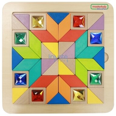 MASTERKIDZ MOZAIKOS DĖLIONĖ - SPALVŲ IR FORMŲ MOKYMASIS TANGRAM MONTESSORI, ME14573