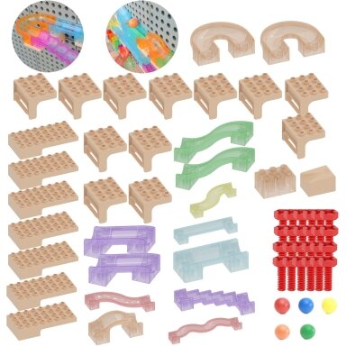 MASTERKIDZ Statybų rinkinys - kamuoliuko takelis STEM lentai, 63 vnt, ME25043 MASTERKIDZ Statybų rinkinys - kamuoliuko takelis STEM lentai, 63 vnt, ME25043