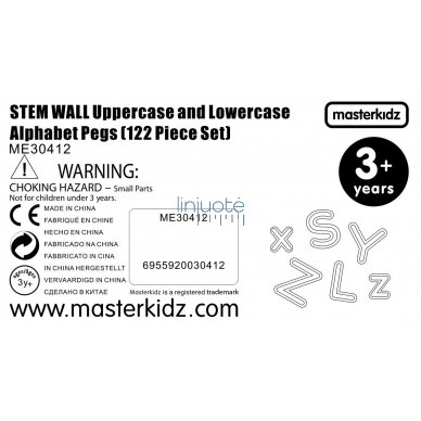 MASTERKIDZ abėcėlės raidžių rinkinys, 122 el. ME30412 8 MASTERKIDZ abėcėlės raidžių rinkinys, 122 el. ME30412 8