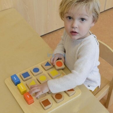 MASTERKIDZ EDUKACINĖ LENTA RŪŠIAVIMUI, SPALVŲ BEI FIGŪRŲ MOKYMUISI, MK08848 1