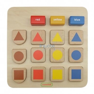 MASTERKIDZ EDUKACINĖ LENTA RŪŠIAVIMUI, SPALVŲ BEI FIGŪRŲ MOKYMUISI, MK08848 4