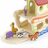 Medinis lavinamasis laivas su žvėriukų ir žmonių figūromis "Nojaus arka", 51625