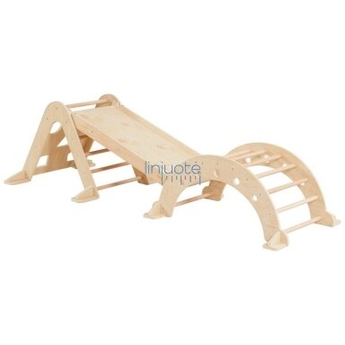 Medinės kopėtėlės 2 viename. Gimnastikos įrenginys
