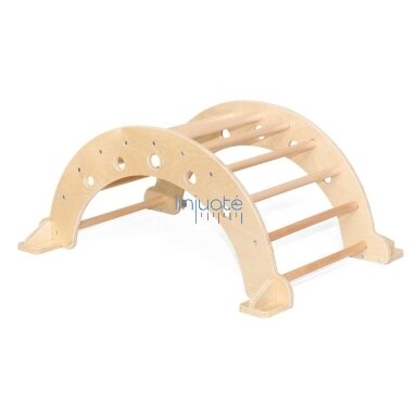 Medinės kopėtėlės 2 viename. Gimnastikos įrenginys