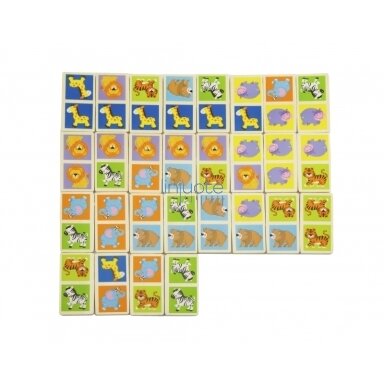 Koka domino spēle "Zooloģiskais dārzs", 51307 Koka domino spēle "Zooloģiskais dārzs", 51307