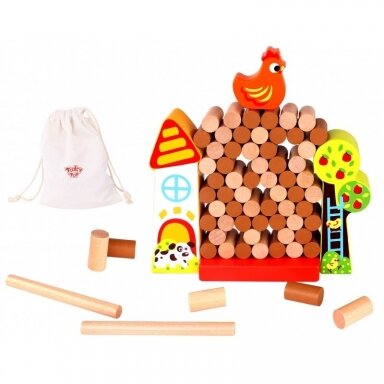 Koka spēle Jenga "Krītošā vistiņa", TKC572 Koka spēle Jenga "Krītošā vistiņa", TKC572