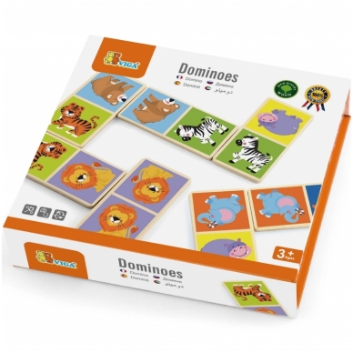 Medinis domino žaidimas "Zoologijos sodas", 51307 Medinis domino žaidimas "Zoologijos sodas", 51307