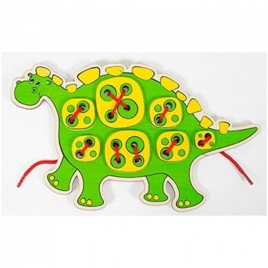 MEDINIS VĖRIMO ŽAIDIMAS "ŽALIASIS DINO", 4812191001522 MEDINIS VĖRIMO ŽAIDIMAS "ŽALIASIS DINO", 4812191001522