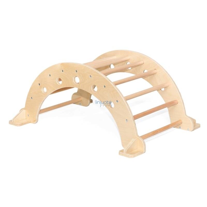 Medinės kopėtėlės 2 viename. Gimnastikos įrenginys