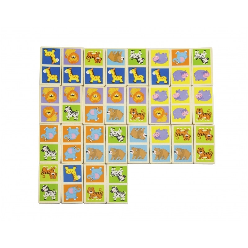 Medinis domino žaidimas "Zoologijos sodas", 51307 1 Medinis domino žaidimas "Zoologijos sodas", 51307 1