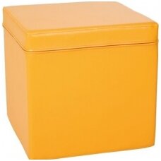 Minkštas kubas-pufas, oranžinis, h 35 cm, 101508