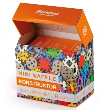 MINI vaflinių konstrukcinių kaladėlių rinkinys. 300 elementų MINI vaflinių konstrukcinių kaladėlių rinkinys. 300 elementų