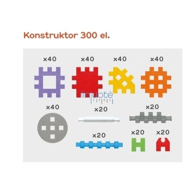 MINI vaflinių konstrukcinių kaladėlių rinkinys. 300 elementų MINI vaflinių konstrukcinių kaladėlių rinkinys. 300 elementų