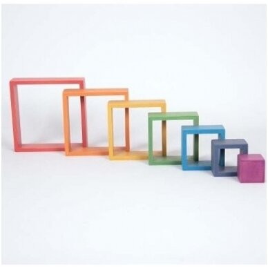MOKOMASIS FIGŪRŲ RINKINYS- 3D KVADRATAI, 7 EL, 1973416 3