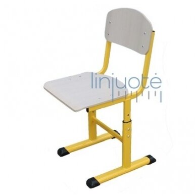 Mokyklinė kėdė, geltona