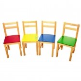 Natūralios pušies kėdutė, skirtingų spalvų. H 30cm