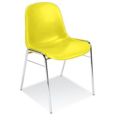 Plastikinė kėdė, geltona