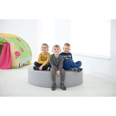 Pufas ø120 cm - pilkas, 101744 Pufas ø120 cm - pilkas, 101744