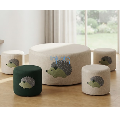 Pufų komplektas „Ežiukas miške“, LIN5855266
