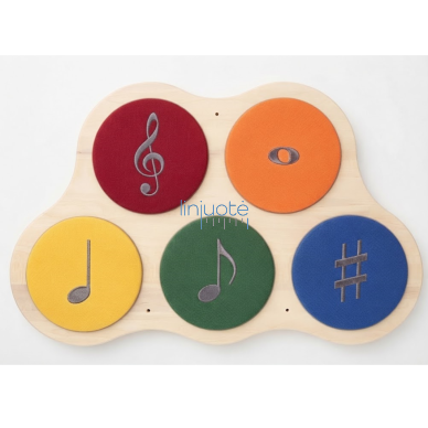 Pufų komplektas su stovu „Muzika“, ZEST400005 Pufų komplektas su stovu „Muzika“, ZEST400005
