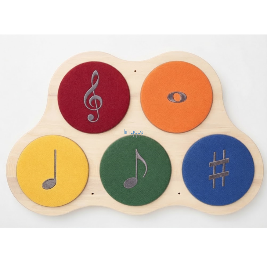 Pufų komplektas su stovu „Muzika“, ZEST400005 Pufų komplektas su stovu „Muzika“, ZEST400005