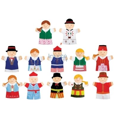 Regioniniai kostiumai. Pirštininės lėlės Regioniniai kostiumai. Pirštininės lėlės