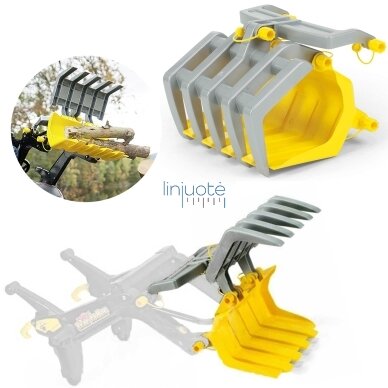 Rolly Toys Šaukštas traktoriui medienos pakrovimo griebtuvas Rolly Toys Šaukštas traktoriui medienos pakrovimo griebtuvas