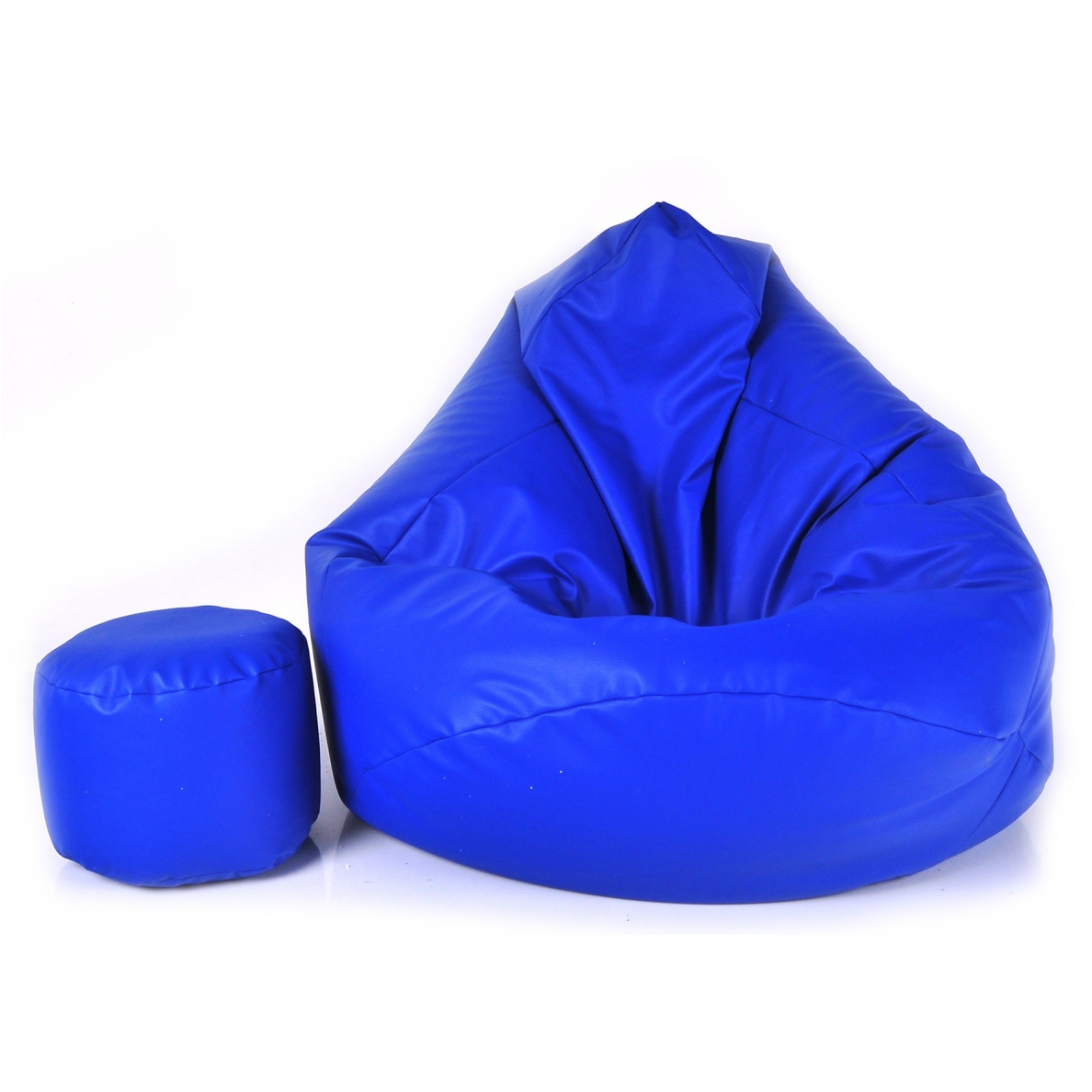 Sēžammaiss XXL Zils+ Pufs dāvanā (ECO āda). Sēžammaiss XXL Zils+ Pufs dāvanā (ECO āda).