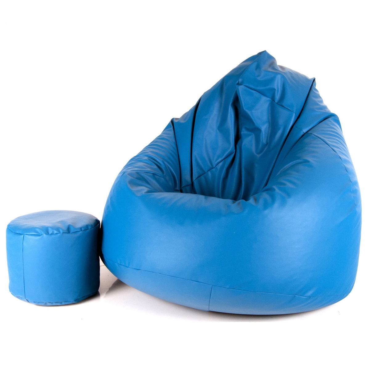 Sēžammaiss XXL Gaiši zils + Pufs dāvanā ( ECO āda). Sēžammaiss XXL Gaiši zils + Pufs dāvanā ( ECO āda).