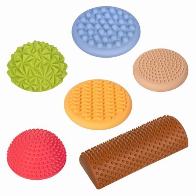 Sensorinių diskų rinkinys, pastelinis, 6 el., TUK605 Sensorinių diskų rinkinys, pastelinis, 6 el., TUK605