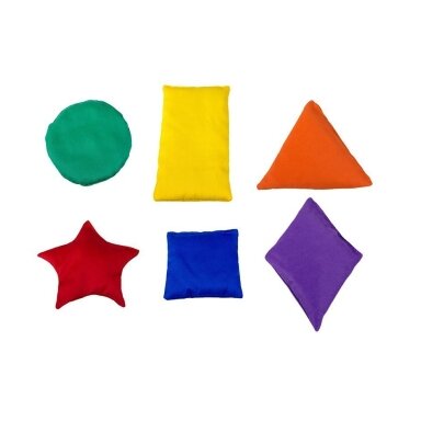 Sensorinių maišelių rinkinys su žirneliais - Geometrinės figūros, 6 el, ESIER213 Sensorinių maišelių rinkinys su žirneliais - Geometrinės figūros, 6 el, ESIER213