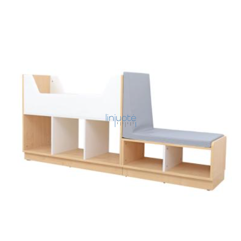 Skaitymo kampelis – bibliotekėlė Quadro – su PU apdaila, SET6013PU+K 1