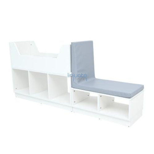 Skaitymo kampelis – bibliotekėlė Quadro – su PU apdaila, SET6013PU+K 2