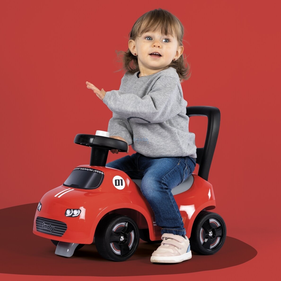 Smoby raudonas automobilis,720541 5 Smoby raudonas automobilis,720541 5