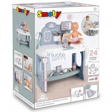 "SMOBY BABY CARE" LĖLIŲ MEDICINOS CENTRAS SU ELEKTRONINE PLANŠETE,  24 EL., 240305 10