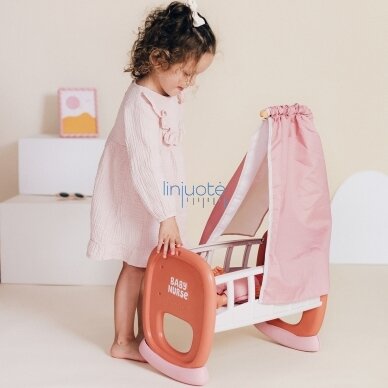 Smoby Baby Nurse Lopšys su baldakimu, 220391 3 Smoby Baby Nurse Lopšys su baldakimu, 220391 3