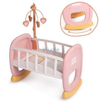 SMOBY Baby Nurse Lopšys su karusele, 220390 5 SMOBY Baby Nurse Lopšys su karusele, 220390 5