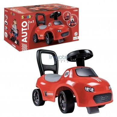 Smoby raudonas automobilis,720541 Smoby raudonas automobilis,720541