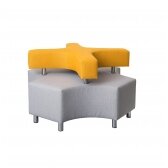 Sofa "X" - pilka / geltona, 7010116