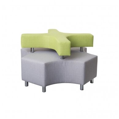 Sofa "X" - pilka / šv. žalia, 7010115