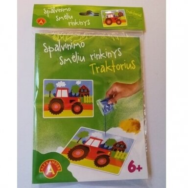 SPALVINIMO SMĖLIU RINKINYS „TRAKTORIUS“, 5906018026931 SPALVINIMO SMĖLIU RINKINYS „TRAKTORIUS“, 5906018026931