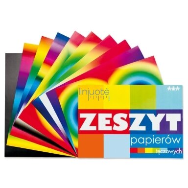 Spalvoto vaivorykštinio popieriaus sąsiuvinis A4 10 lapų Spalvoto vaivorykštinio popieriaus sąsiuvinis A4 10 lapų