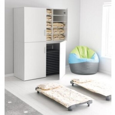 Skapis gultām un gultas veļai, balts 096629W