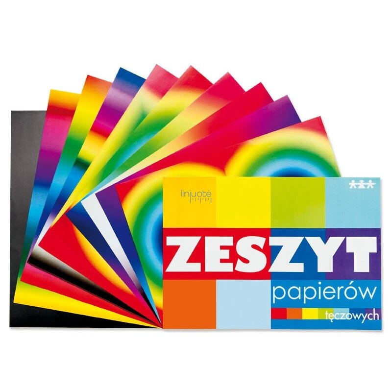 Spalvoto vaivorykštinio popieriaus sąsiuvinis A4 10 lapų