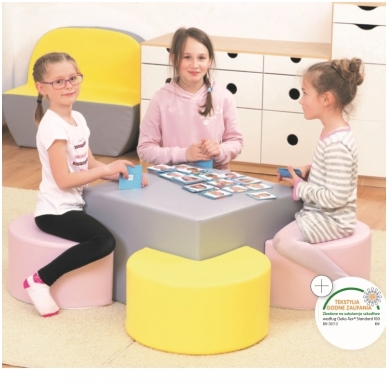 Galdiņa un 4 pufu komplekts "Pastele" 855315 Galdiņa un 4 pufu komplekts "Pastele" 855315