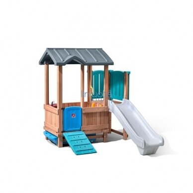 "STEP2 ADVENTURE" MEDINĖ ŽAIDIMŲ AIKŠTELĖ NAMAS, ČIUOŽYKLA, 4906KR 5