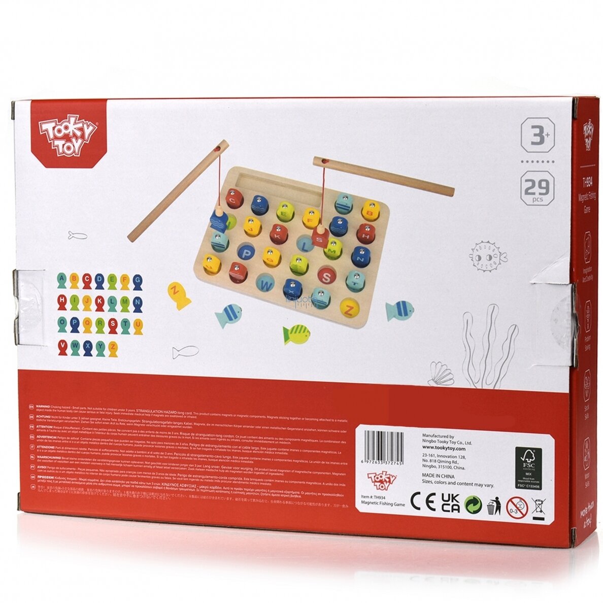 "TOOKY TOY" MEDINIŲ ŽUVŲ GAUDYMO ŽAIDIMAS, MOKYMOSI RAIDĖS 29 EL., TH934 6 "TOOKY TOY" MEDINIŲ ŽUVŲ GAUDYMO ŽAIDIMAS, MOKYMOSI RAIDĖS 29 EL., TH934 6